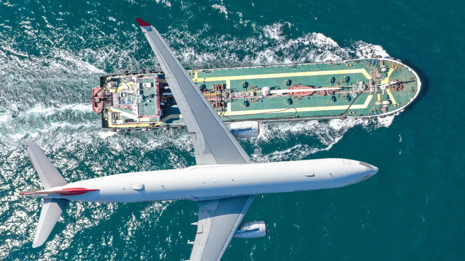 Air and ocean transport working within an integrated freight network