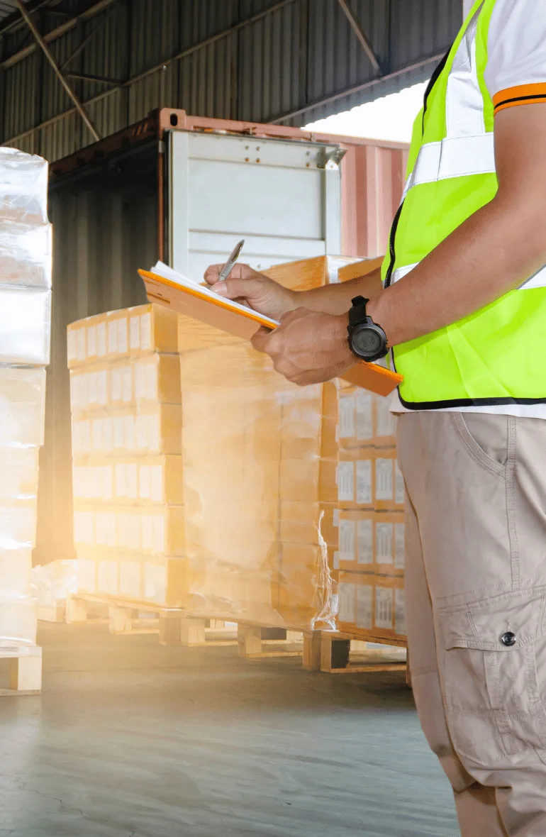 Cargo handling inside a bonded warehouse
